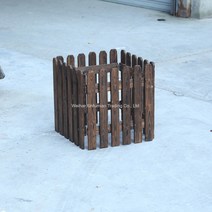 탄화방부목 폴딩 펜스 울타리 칸막이 베란다 정원 화단 낮은울타리 화분가리개 원목 휀스, 카본 160×65cm