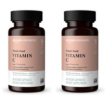 AmazonElements Whole Food Vitamin C 홀 푸드 비타민 C 60정 2개