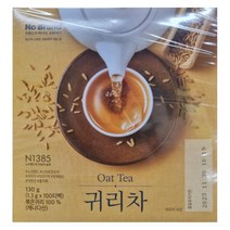 노브랜드 Oat Tea 볶은귀리 100% 귀리차 130g (1.3g x 100티백) x 1개, 1