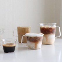KINTO 캐스트 내열 유리컵 머그컵 글라스웨어, 카페라떼머그(430ml)