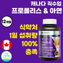 캐나다 직수입 온가족 프로폴리스 1000 아연 복합 기능성 플라보이드 폴라보노이드 PROPOLIS 여성 남자 40대 플라보노이드 17mg 대용량 포르폴리스 프로포리스 프로플리스, 180캡슐 x 2개 (12개월분)