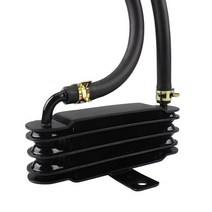 미션쿨러 라디에이터 오일 쿨러 라디에이터 오토바이 범용 액세서리 엔진 냉각 시스템 키트 스즈키 야마하, 01 Black