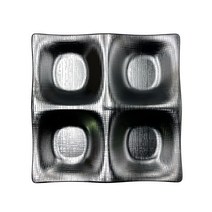 굿다이닝 매트 4절찬기, G-0526 (24.5 x 24.5), 블랙, 1개