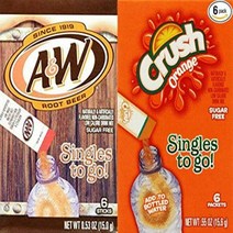 AW Root Beer Orange Crush Singles To Go Drink Mix Combo (Pack of 6), 1