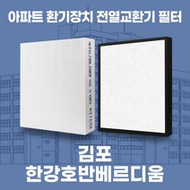 김포 한강호반베르디움 아파트 환기시스템 전열교환기 필터 H13등급, 25평, 기본세트(헤파1+프리2)