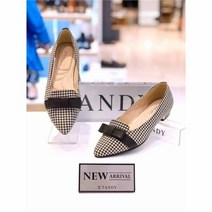 탠디 미셸 by 여성 리본 체크 쿠션 플랫 구두 H219S203