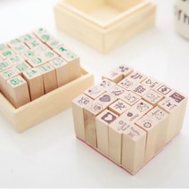 다꾸스탬프 고양이 캐릭터 다이어리꾸미기 나무스탬프, 1통, 다꾸 나무스탬프 - 해피