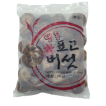 [얌얌마켓] 냉동 표고버섯 홀 원형 1kg (아이스박스 포함), 1개