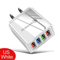 태양광 배터리 EU/US/UK 플매트 카펫 러그 빠른 충전 3.0 4 USB 충전기 다중 포트 컬러풀 여행용 어댑터 휴대용 스마트폰 고속 다채로운 색상, [07] US-WT