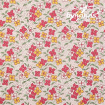 바이핸즈 면20수 피드색 꽃무늬 패브릭 퀼트 원단 - 1/2yd, 16.아이리스-핑크옐로우