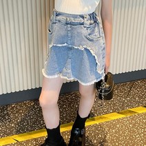 BOOMBOOM 여아 아동 유아 어린이 초등 키즈 쥬니어 2022 여름 반팔티세트 2종세트 상하의세트 반팔티셔츠 롱스커트 데님스커트 120 130 140 150 160 170
