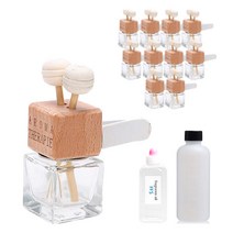 [디퓨저 KIT] 차량용 우드사각리드세트 10개 만들기, 블랙체리 50ml, 블랙체리 10ml