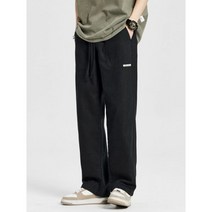 남성용 리넨 바지 스트레이트 루즈 스웨트 팬츠