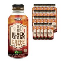 오케이에프 흑당 카페라떼, 390ml, 24개