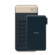 프롬비 척붙는 고속 무선 보조배터리 10000mah, 네이비