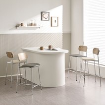 가구로드 루시아실버바텐2p 아일랜드 식탁의자 바체어 홈바의자 높은 가죽쿠션 2color, 그레이1+1, 시트높이(60cm)