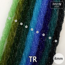 비즈아이 [2-460B]크리스탈(론델컷) 4mm(약3.5*4.5mm) (TR) [1줄(약130-135개)]