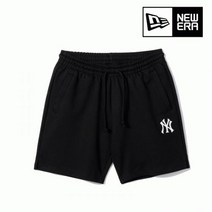 [백화점매장 정품출고] 뉴에라 바지 MLB 로고 셋업 뉴욕 양키스 숏 팬츠 블랙 13546438