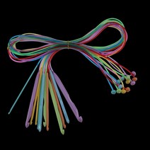 레이스코바늘 뜨개바늘 털실 뜨개실 뜨개질 플라스틱 ABS 스웨터 카펫 크로셰 아프간 세트 1 2m 구슬 질 도구, 단일옵션