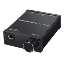 USB DAC 오디오 컨버터 어댑터가있는 헤드폰 증폭기 USB가 동축 S / PDIF 디지털 아날로그 6.35mm 오디오 사운드 카드, 하나, 보여진 바와 같이