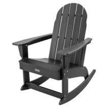 BIVODA Adirondack 야외 흔들 의자 HDPE 파티오 흔들 의자 높은 등받이 로커 발코니 뒷마당 및 거실용 넓은 흔들 의자 158.8kg(350파운드) 지지 용