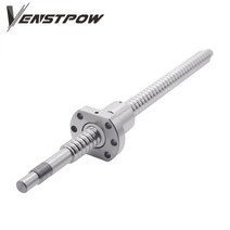 볼 스크류 SFU1605 200 300 350 400 500 600 800 1000mm 나사 C7 1605 플랜지 싱글 너트 BK/BF12 RM1605 CNC, 500mm