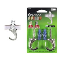 코브라 후크 석고앙카 3554F 크롬 2p 건축 철물 목재 공구 스크류 천장 diy