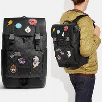 COACH 코치 디즈니 X 트랙 백팩 시그니처 캔버스 패치 CC036