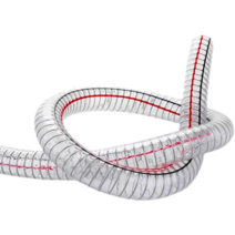 엑셀관 PVC 투명 와이어 스틸 호스 엑셀 파이프 연결, 내경32mm두께4mm(클램프2개) 1m가격