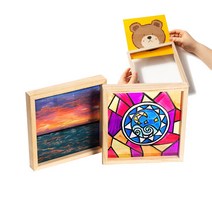 민화샵 투명 아크릴 나무 액자 20 x 20cm