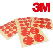 3M 5068W 강력 화이트 폼 원형 양면테이프, 30mm 12개입