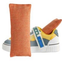 신발 제습 냄세 제거 파우치 대나무 숯 주머니 오렌지