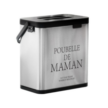 달팽이리빙 푸벨드마망 스텐 음식물 쓰레기통 3L, 실버 4개