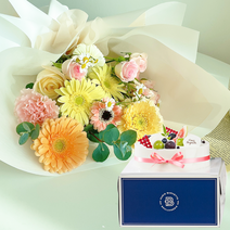 당일 꽃배달 생일 축하 꽃바구니 생화 꽃다발 케이크, 05.하트벨벳&브랜드케익