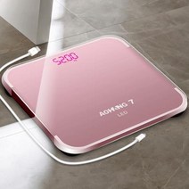 가정용체중계 C충전식 전자 소형 큐트 완성함 저울 사람이 아주 정확하다 인체 중계기 여학생 기숙사 2886458253, 로즈 골드 7LED 은막, USB 충전