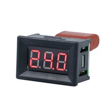 전기테스터기 AC 70-380V 0.36 인치 LED 디지털 전압계 볼트 계측기 2 선 빨간색 녹색 파란색 노란색 디스, 01 AC 70-380V red