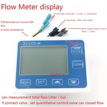 디지털 유량계ZJ-LCD-M 미터 컨트롤러 + G1/2 "유량 센서 밸브 물 액체 측정 또는 정량에 대한 전원, 01 CN original plug