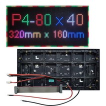 LED전광판 매장 홍보 광고 보드 p4 실내 풀 컬러 led 패널 320x160mm 80x40 p4 led 디스플레이 모듈 smd2121, 없음