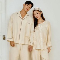 바풀 주니어 바풀 LL 5122-069 커플잠옷 거즈순면 남녀 파자마 잠옷 세트