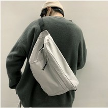 대형미니 백면Slingbag남여 공통케주얼Cross Bag슬림백 라이트그레이 블랙 + 38396낮컨 캐주얼 빅사이즈 남녀 공용 슬링 작 은 가방 남자 슬링백 크로스백
