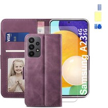 삼성 갤럭시 A23 4G 5G 지갑형 카드수납 다이어리 휴대폰리 케이스 Galaxy A23 Leather wallet case 적용 지문인식 보호필름 풀세트