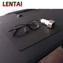 탄소매트LENTAI 1PC 탄소 섬유 자동차 PVC 미끄럼 방지 매트 Renault Megane 2 Logan Captur Clio Citroen, 01 Non-slip mat