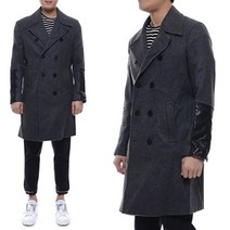 NEIL BARRETT [명품]닐바렛 남성 레더소매 6버튼 코트 PBCA204C F056C 548 PBCA204CF05 6C548