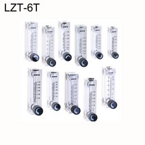 복합가스 측정기 산소농도 PMMA 가스 유량계 공기 1/4 "BSP Female Square Panel Type Rotameter LZT-, 12 4-40LPM