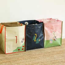 타포린 분리수거함 세트 02 My buddy(3개1세트) 수납 정리 재활용 종류 탈부착, 상세페이지 참조