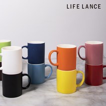 라이프란스 베이직 투톤 무지 무광 머그컵 도자기 북유럽 360ml, 그린