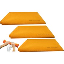 오리지널 독일 셰미 바닥 천 180g 뛰어난 흡수성 50.8cm x 68.6cm 서독일산 100% 레이온/비스코스 오렌지. (3), 3