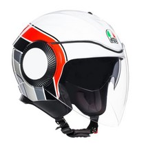 [AGV헬멧 AGVHELEMT] ORBYT BRERA WHITE GREY RED 오르빗 브레라 화이트 그레이 레드