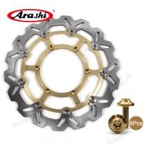 Arashi 오토바이 CNC 완전 부동 플로팅 브레이크 디스크 로터 에 SUZUKI DR-Z S 400 2005 - 2021 DR400Z S 2006 2007 2008 2009, 금색+금색나사