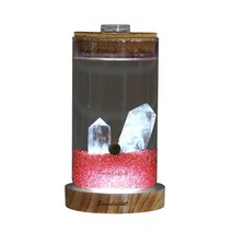 세남자바스켓 반려 무드등 국산 마리모 키우기 DIY 세트, 백수정+미니조명(흰색), 빨간 자갈, 마리모(소)